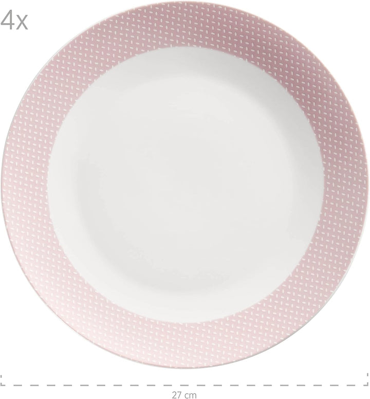 MÄSER Kitchen Time II, Geschirr-Set für 4 Personen, 16-tlg Kombiservice in Pastellfarben mit dezente