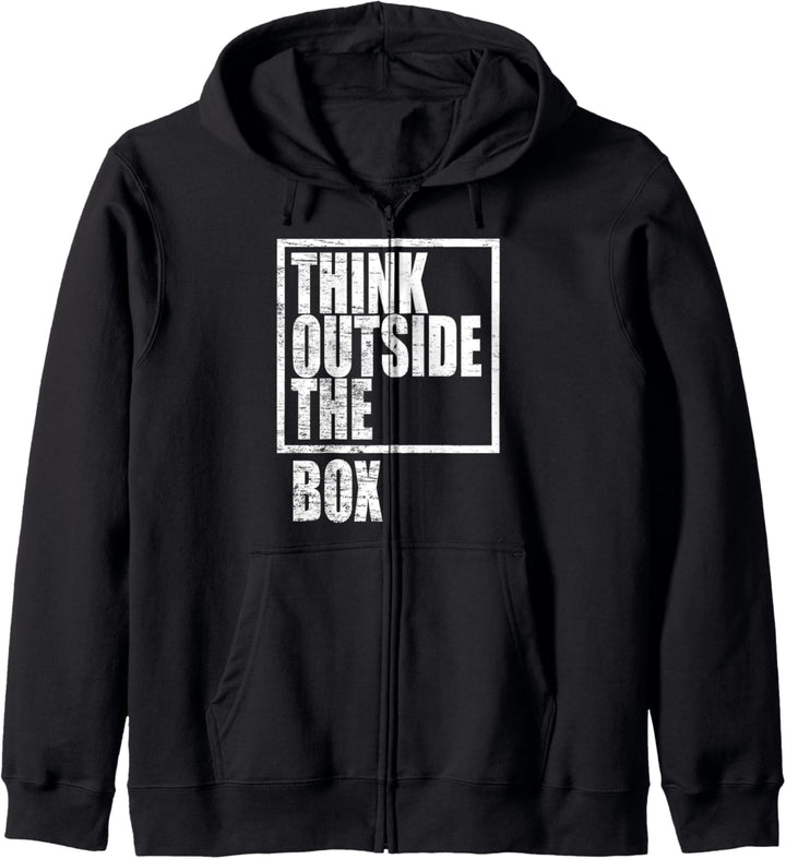 Think Outside The Box Anders Denken Inspiration Lehrer Nerd Kapuzenjacke