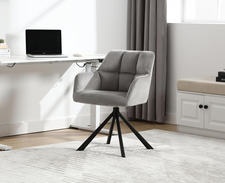 chairus Schreibtischstuhl Samt Bürostuhl 360° Drehbar Schreibtischstuhl Sessel für Arbeitszimmer Dre