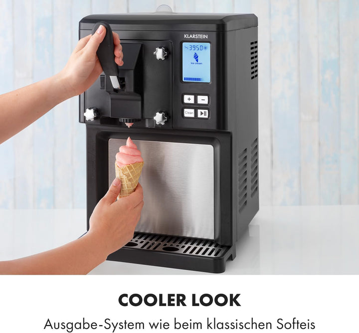 Klarstein Sweet Sundae - Eiscrememaschine, 1,5 Liter, mitselbstkühlendem Kompressor, 200 Watt, Ausga