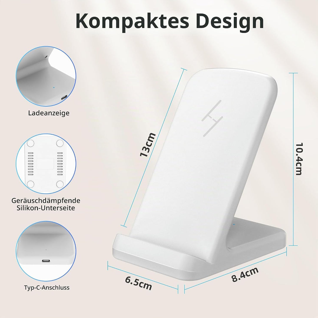 Wireless Charger, Zestiq 15W Induktive Ladestation Handy Ständer, Schnelles Kabelloses Ladegerät für