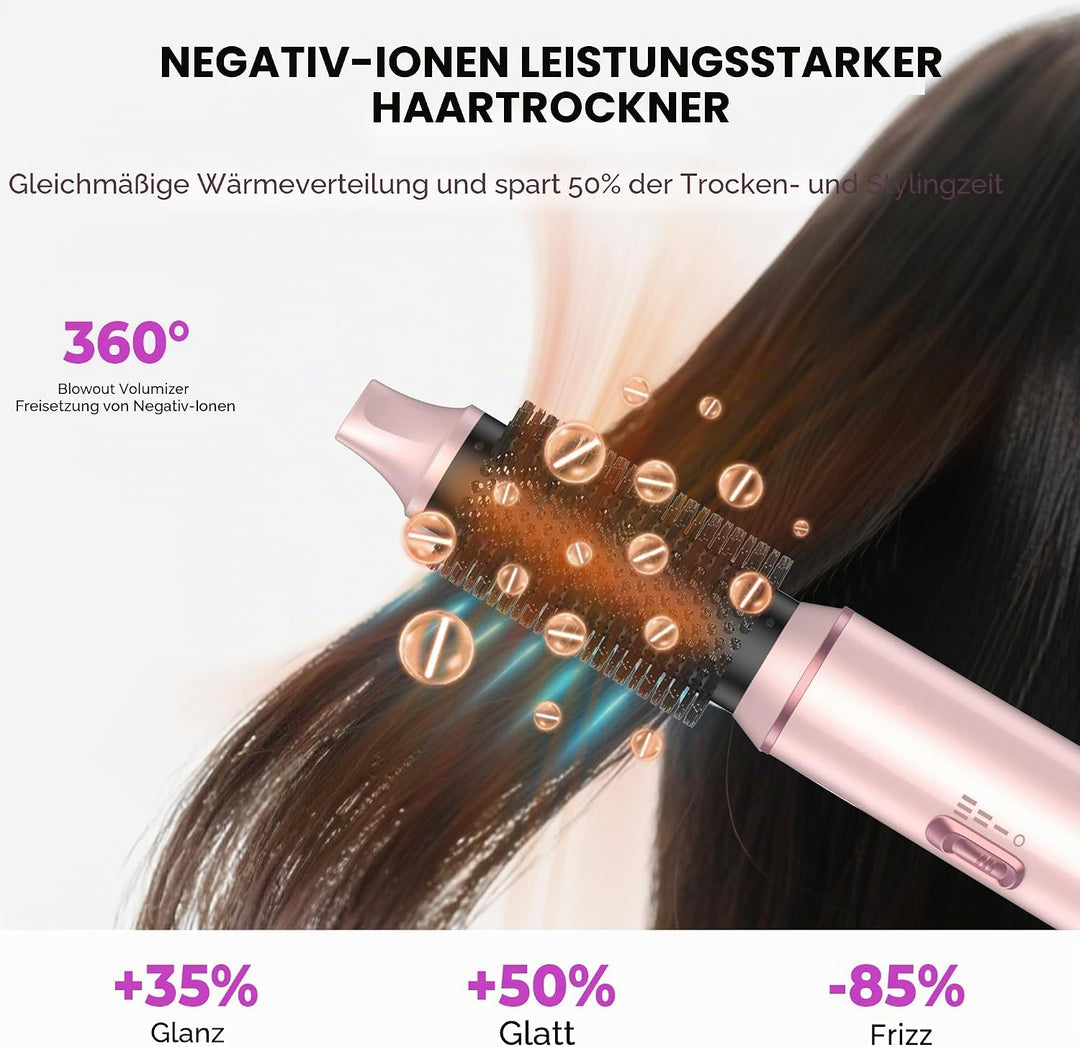 UMIGA Airstyler 5 in 1 Hairstyler Haarstyler Ionen Föhn Luft Lockenstab Magic Styler Warmluftbürste