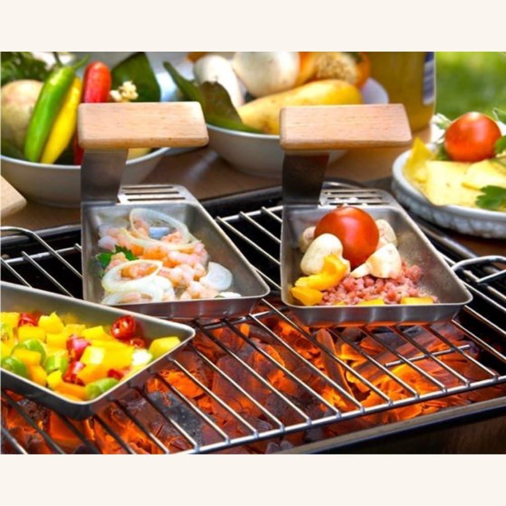 Grillpfännchen Gustico - 2er Set - Raclette Pfännchen für Grill