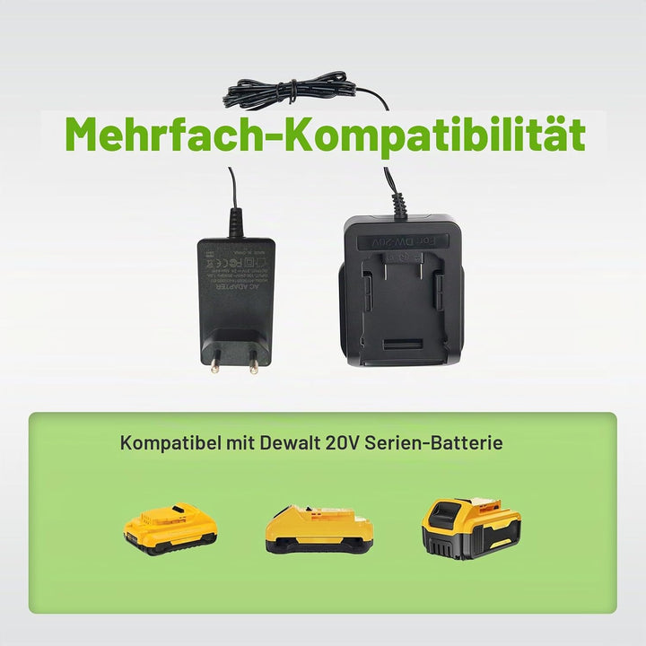 Schnellladegerät, kompatibel mit Dewalt 18 V Akkuladegerät DC9310, kompatibel mit DeWalt 7,2 V – 18