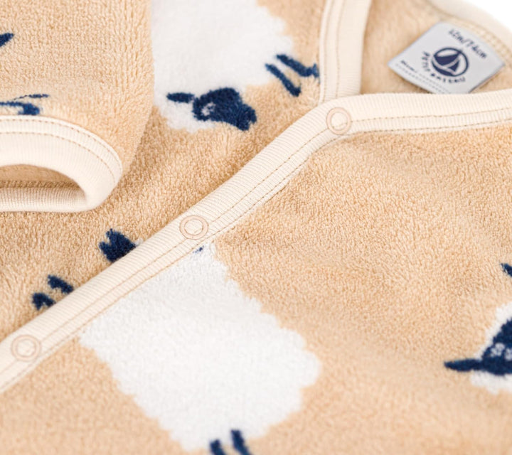 Petit Bateau Unisex Baby Combichaud Langarm 6 Monate Trench/Multico, 6 Monate Trench/Multico