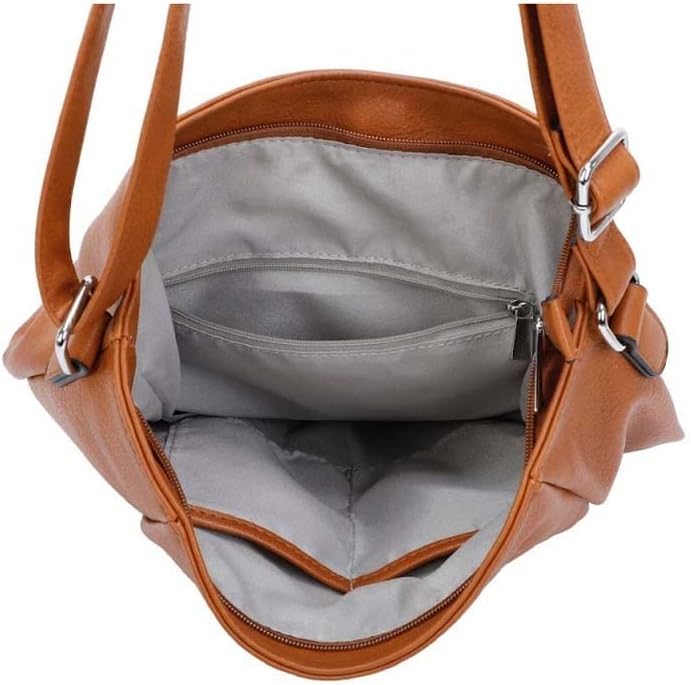 ITALYSHOP24 OBC DAMEN TASCHE Shopper Umhängetasche Schultertasche CrossOver Crossbody Beuteltasche H