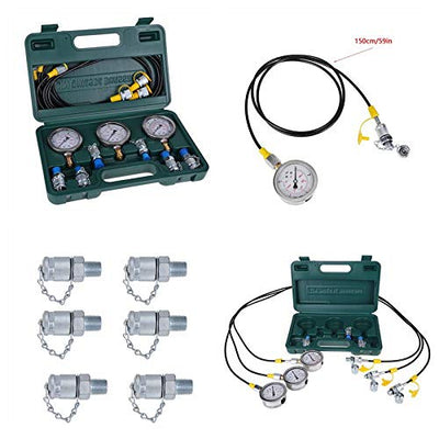 Hydraulisches Manometer, Hydraulikdruck-Test-Kit Druckbeständigkeit für die hydraulische Druckprüfun