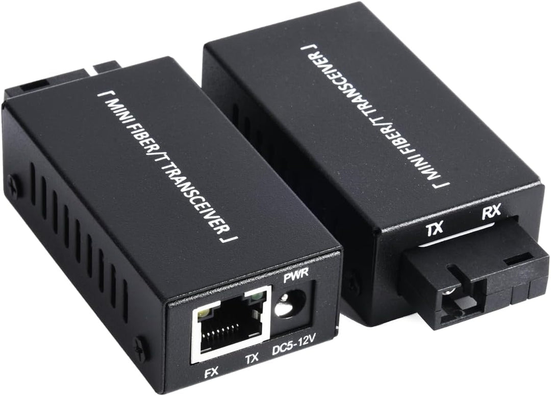 2 Stück Gigabit-Ethernet-Medienkonverter ,Gigabit-RJ-45-Anschluss, Gigabit-SC-Glasfaseranschluss, Er