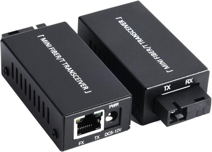 2 Stück Gigabit-Ethernet-Medienkonverter ,Gigabit-RJ-45-Anschluss, Gigabit-SC-Glasfaseranschluss, Er