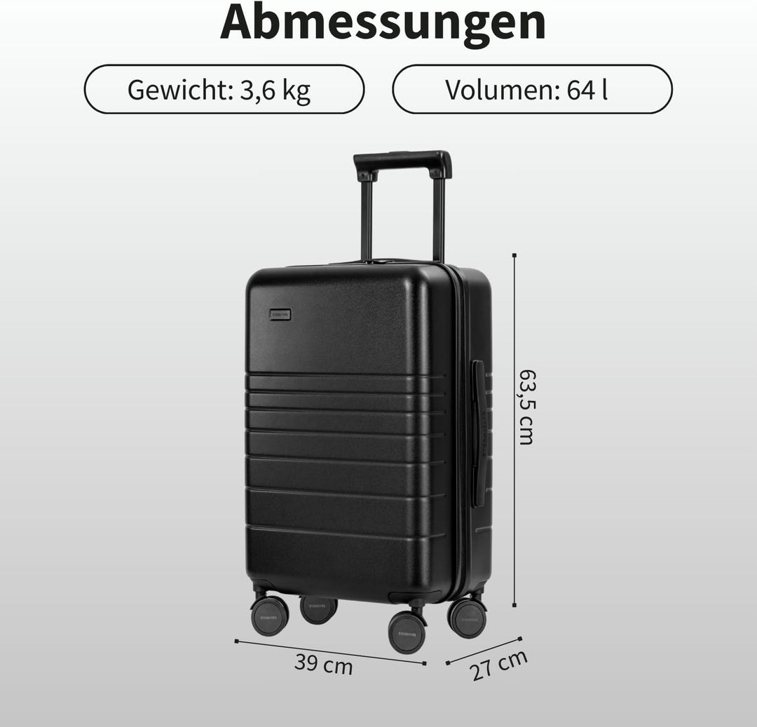 ETERNITIVE - Koffer I Reisekoffer aus Polycarbonat & ABS I Koffer Leicht mit Rollen 360° I Hartschal