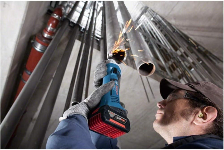 Bosch Professional 18V System Akku Geradschleifer GGS 18 V-LI (Leerlaufdrehzahl 22.000 min-1, ohne A