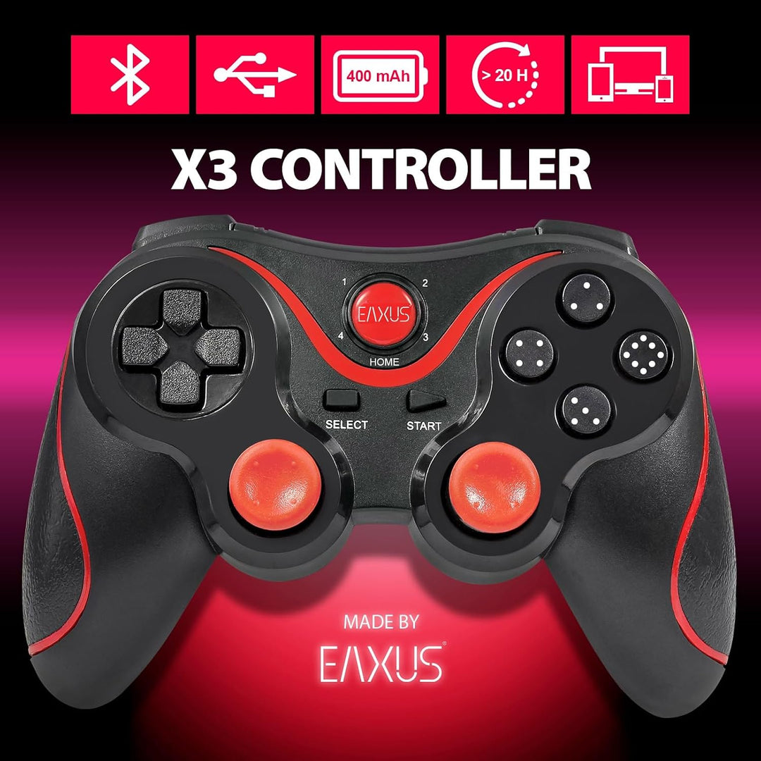 Eaxus® Bluetooth Controller X3 - Wireless Gamepad, 2er Set