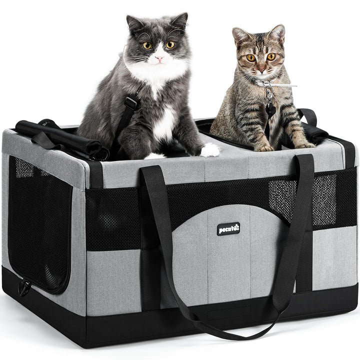 pecute Katzentasche Transporttasche Stabiler Halt Haustier Tragetasche, Transportbox Katze Leicht, F