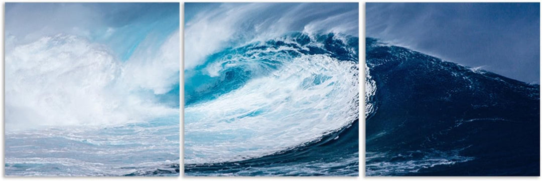 Feeby. Leinwandbild, Bilder, Wand Bild - 3 Teile - Panoramabild, Wandbilder, Kunstdruck 240x80 cm, W