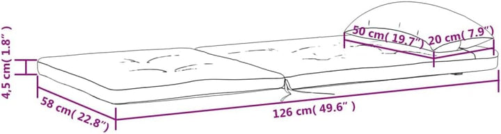 vidaXL Adirondack-Auflagen 2 STK. Creme Oxford-Gewebe, Creme