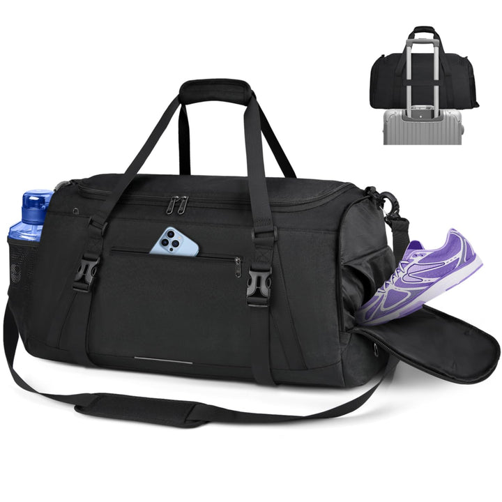 RAINSMORE Sporttasche Herren Damen Reisetasche Gross 55L Wasserdicht mit Schuhfach Nassfach Weekende