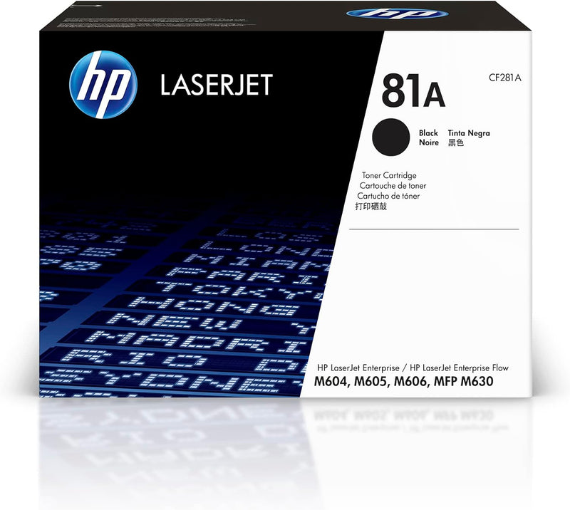 HP 81A (CF281A) Schwarz Original Toner für HP Laserjet Enterprise M604, M605d, M606, Flow M630, Schw