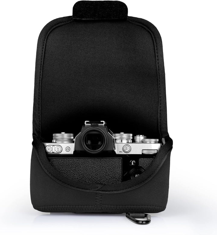 MegaGear Ultraleichte Neopren-Kameratasche kompatibel mit Nikon Z fc (16-50mm) (Black) Mg2012 Schwar