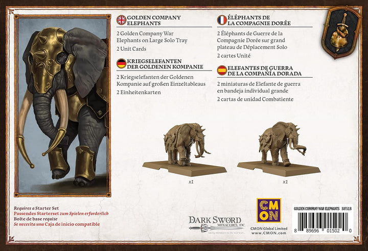 CMON | A Song of Ice &amp; Fire – Kriegselefanten der Goldenen Kompanie | Erweiterung | Tabletop | 2 Spi
