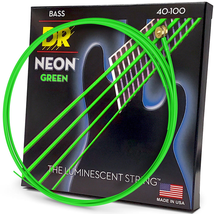 DR Strings NGB-40 Gitarrensaiten für Bassgitarre, HI-DEF Neon
