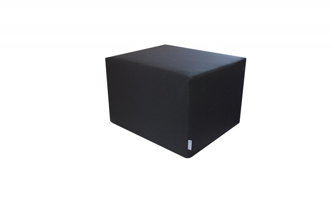 Manufaktur Schaumstoffe Wegerich Stufenlagerungswürfel mit Bezug Baumwolle schwarz, Schwarz