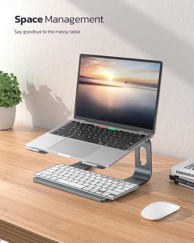 Laptop Ständer, Nulaxy Ergonomisch Notebook Stand, Universal Laptop Halterung, Riser Kompatibel mit