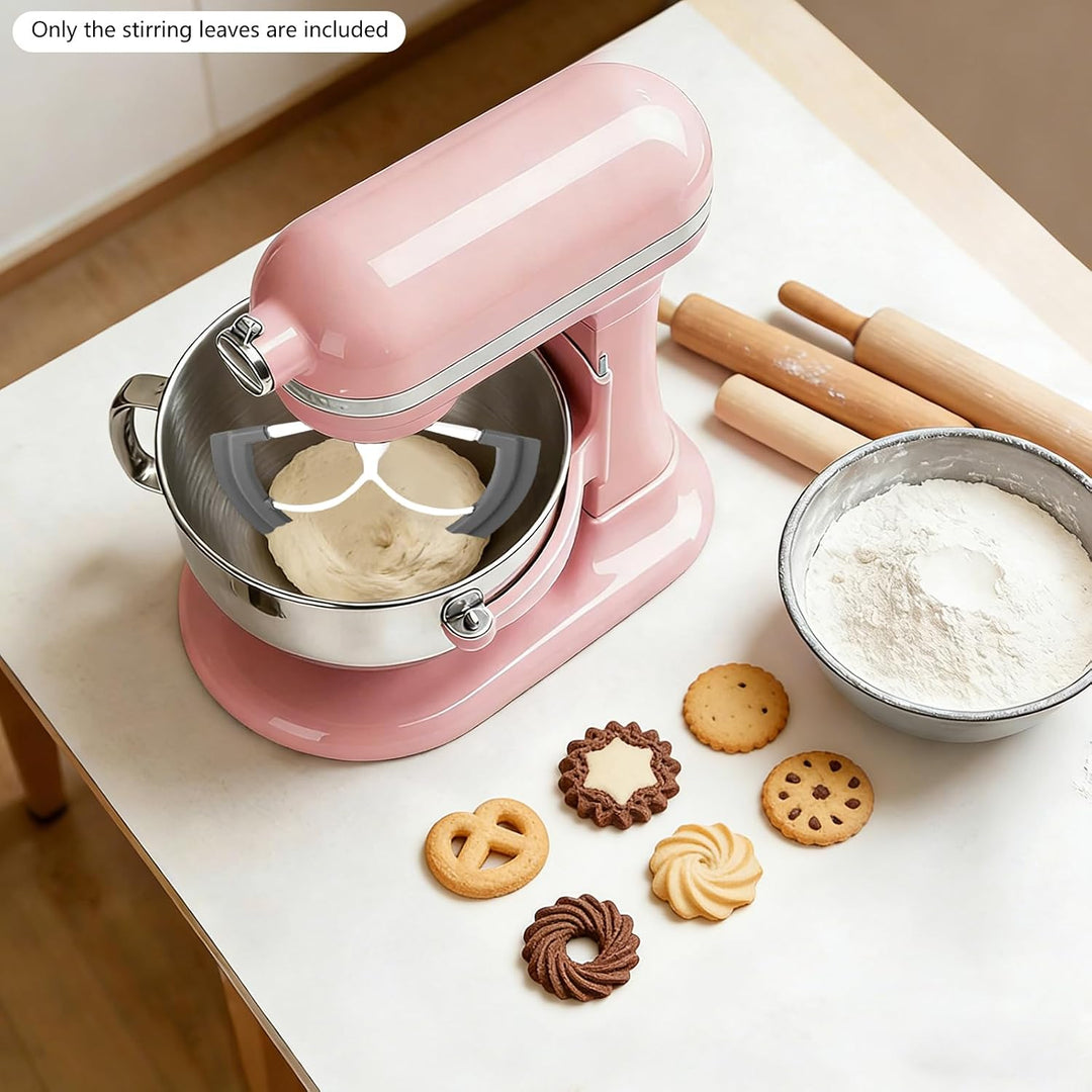 Flexi Rührer für KitchenAid Mixer Zubehör, Flex Edge Flachrührer mit Silikonkanten, Flexibler Rührer
