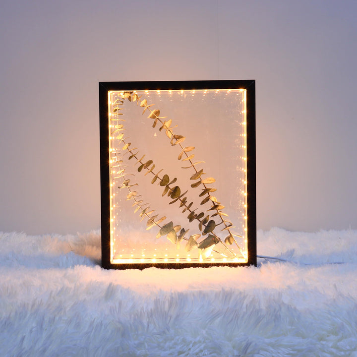 HanYun 3D Bilderrahmen Zum Befüllen mit LED-Lichterketten, 21.5X26.5cm Bilderrahmen Schwarz n tiefer