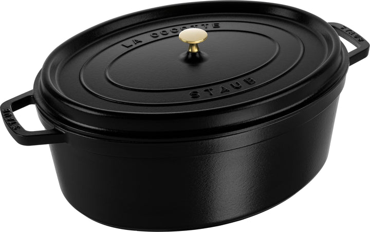 STAUB Cocotte, Gusseisen Bräter mit Deckel, Oval, 33 cm, 6,7 L, Alle Herdarten inkl Induktion, Made