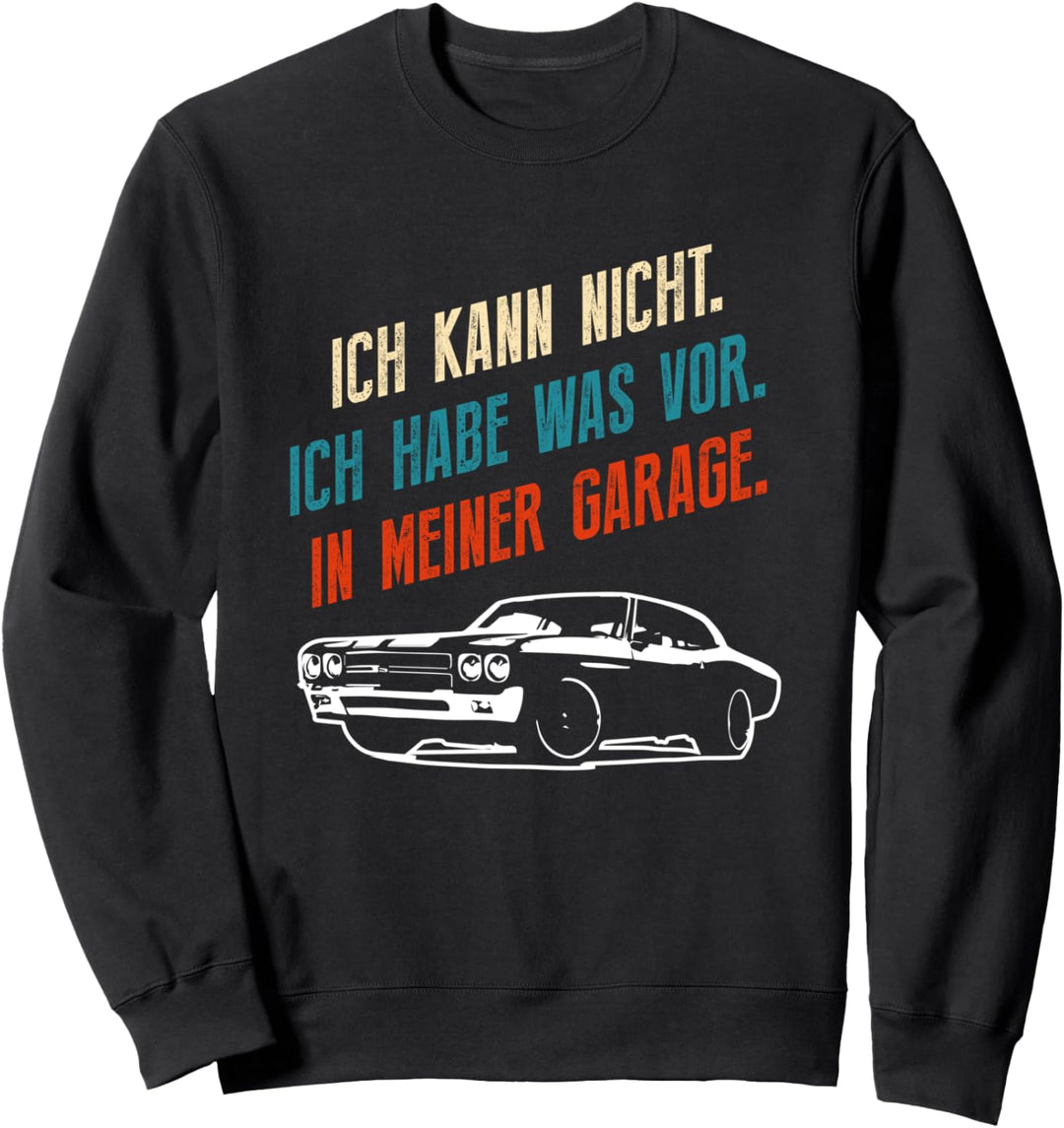 Oldtimer-Mechaniker mit Wochenendplänen - lustiges Sweatshirt