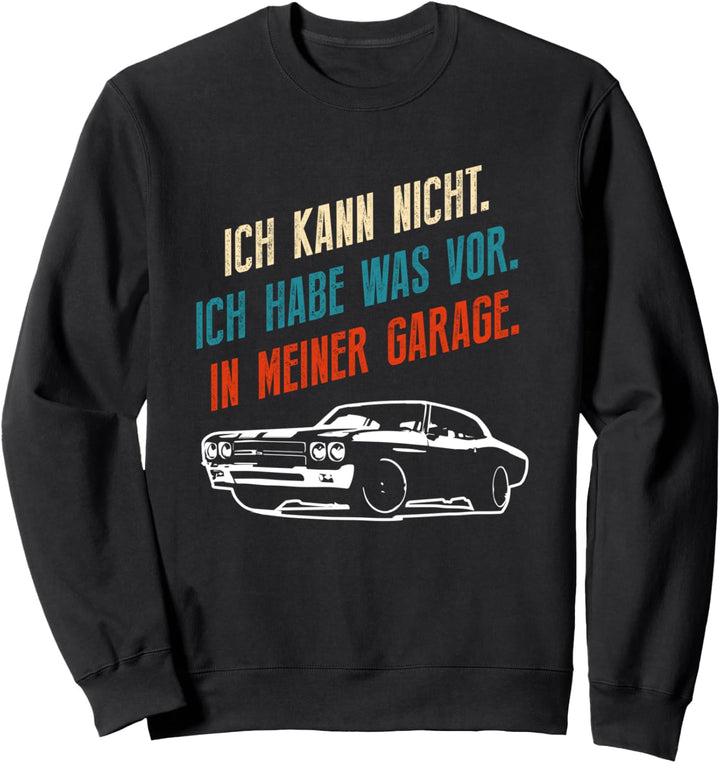 Oldtimer-Mechaniker mit Wochenendplänen - lustiges Sweatshirt