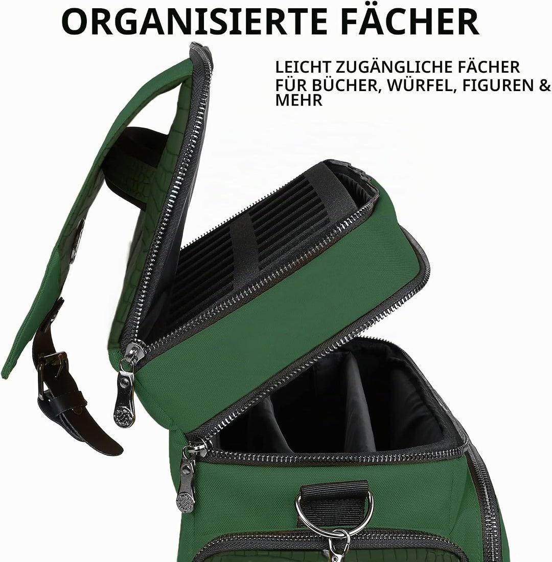 ENHANCE Tabletop RPG-Tasche des Abenteurers, Sammleredition - DND-Tasche mit Tabletop-Miniaturen-Auf