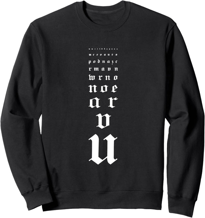 Vintage English Old Optometrist Sehtafel - Optometrieschule Sweatshirt