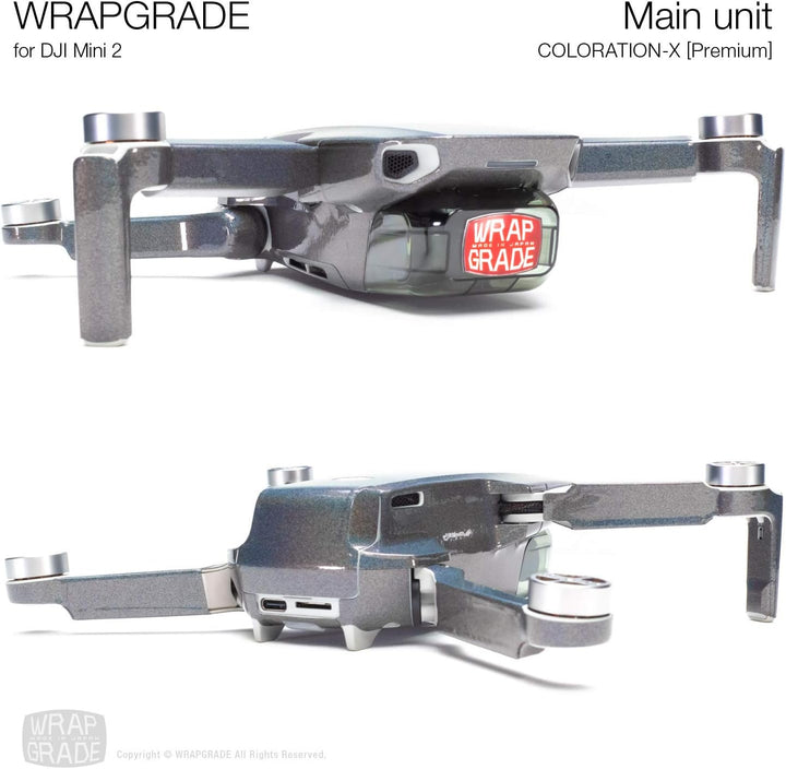 Wrapgrade Skin Sticker Set Kompatibel mit DJI Mini 2 (Coloration-X), COLORATION-X