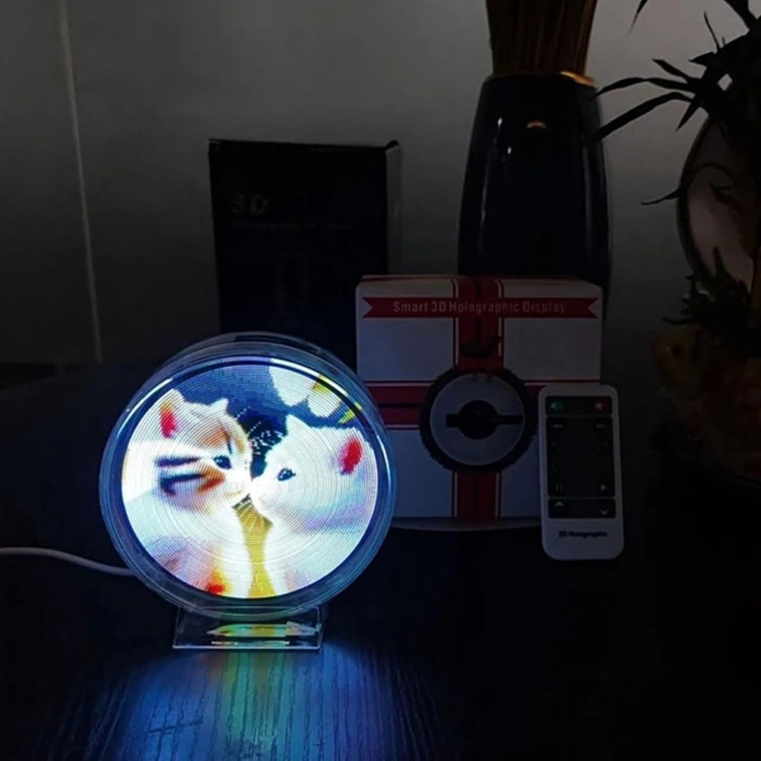 3D-Hologramm-Lüfter, holografischer Lüfterprojektor, WiFi-App-Fernbedienung, 3D-Hologramm-Projektor-