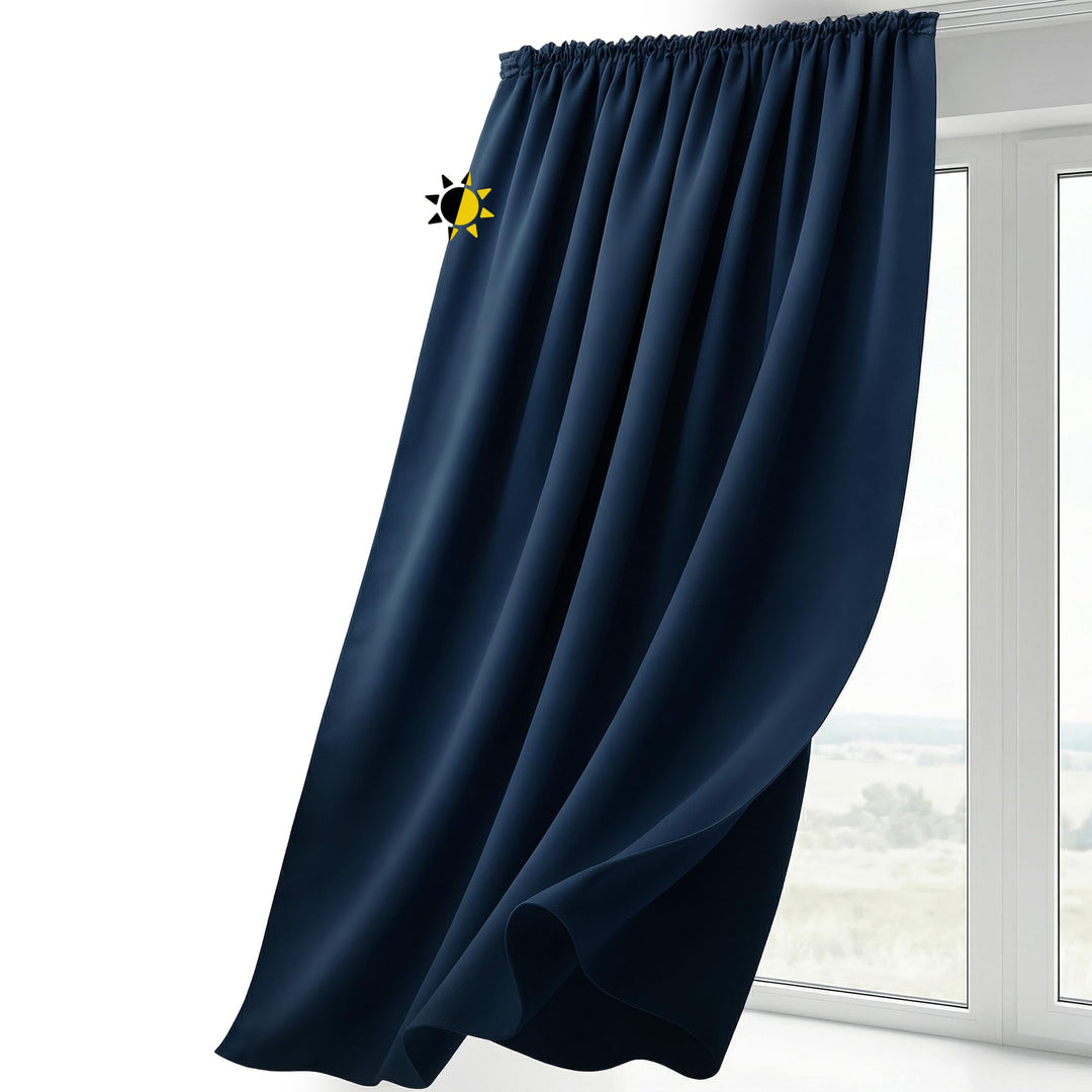 BEAUTEX Verdunkelungsgardine mit Kräuselband U-Band, Blackout Vorhang Blickdicht abdunkelnd, Grösse