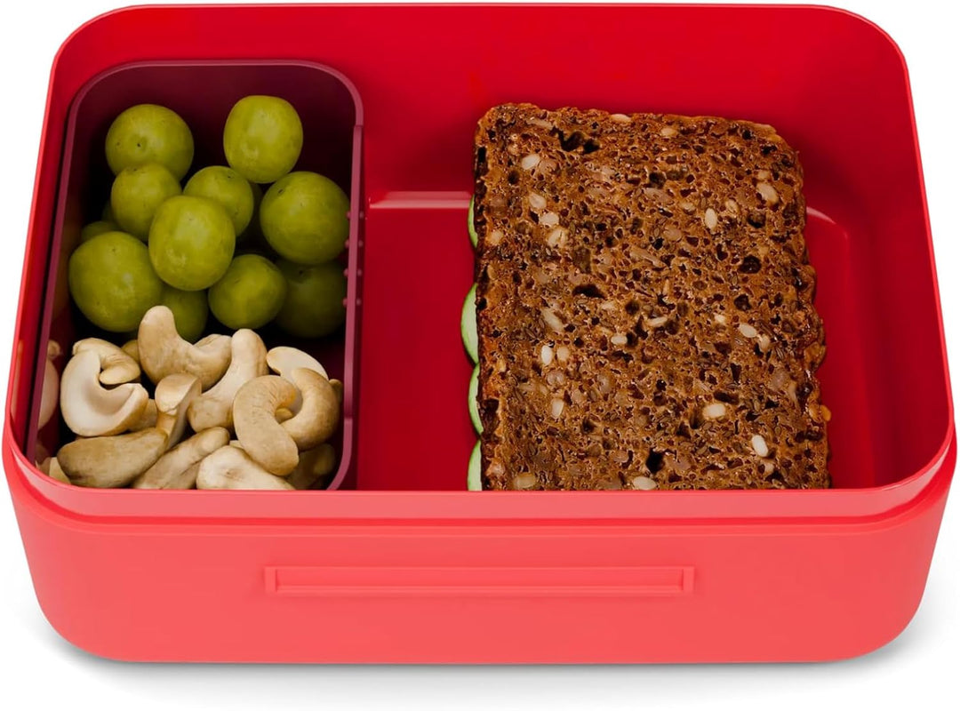 ergobag Brotdose mit Trennfach, BPA-frei, Spülmaschinenfest Drache - Rot Drache - Rot One Size, Drac