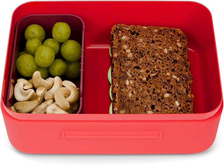 ergobag Brotdose mit Trennfach, BPA-frei, Spülmaschinenfest Drache - Rot Drache - Rot One Size, Drac