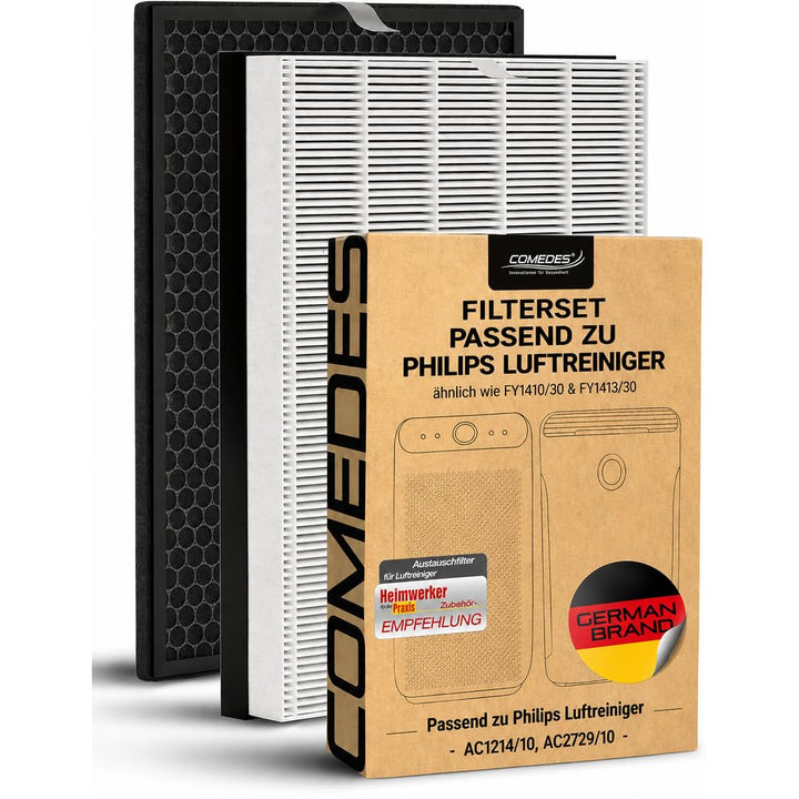 Comedes Ersatzfilterset passend für Philips AC1214/10 und AC2729/10 Luftreiniger (Series 1000) | HEP