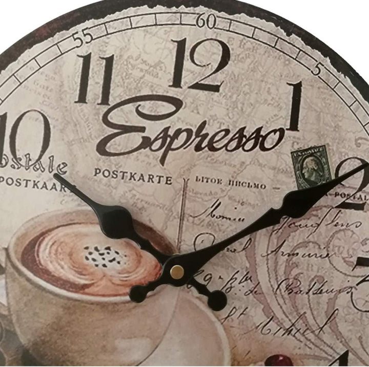 YOAI Wanduhr küchenuhr Vintage Shabby CHIC Antik Nostalgie Rustikale Quarzuhr aus MDF mit lautlosem