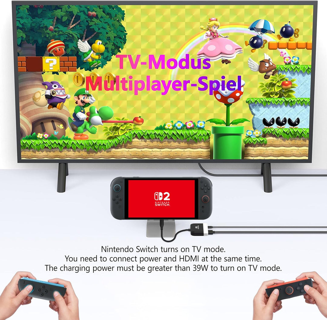 Switch Dock for Nintendo Switch OLED, 3 in 1 Switch TV Adapter with 4K HDMI, USB 3.0 Port, Type C 10