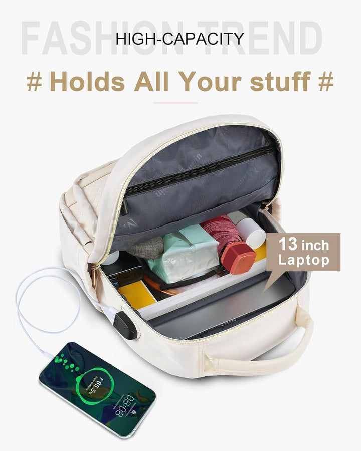 MATEIN Mini-Rucksack für Damen, modischer kleiner Geldbeutelrucksack mit USB-Ladeanschluss, leicht,