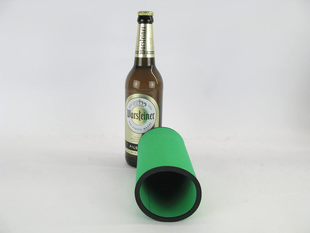 4 hochwertige Qualitätskühler aus 5-6 mm dickem Neopren für 0.5L Flaschen in der Farbe (4 grüne Flas
