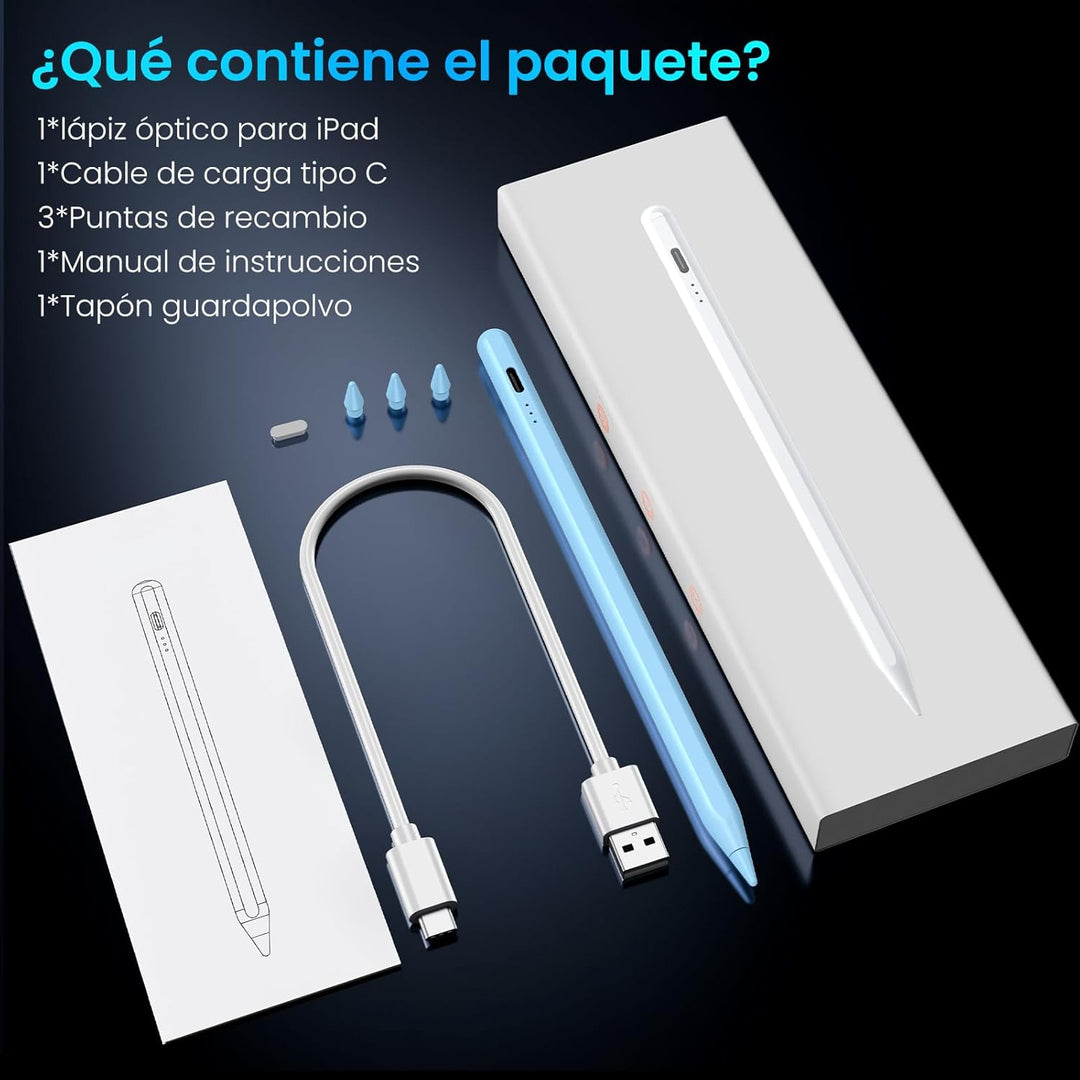 Variglas Stift für iPad 2018-2026-2 Schnellladung, Neigungssensitivität und Palm Rejection-Stylus fü