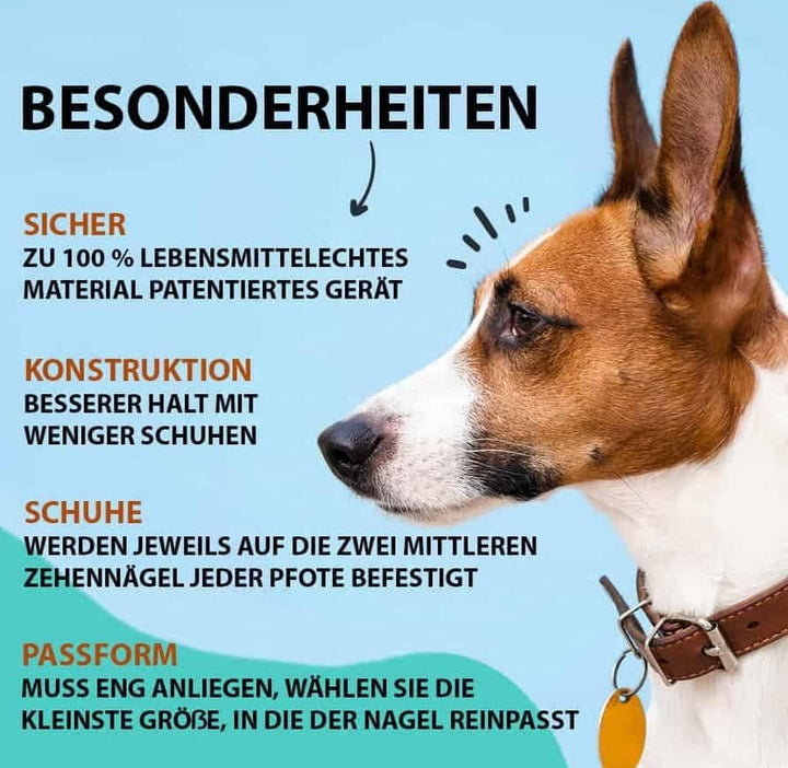 Dr. McHenry's Dog Toe Treads, Set mit 24 Stück mit Klebstoff und Reinigungsbürste, erhöhte Traktion