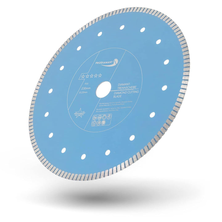 PRODIAMANT F33 Profi Diamant Trennscheibe ø 230mm für Natursteine Granit und Fliesen Bohrung 22,2mm