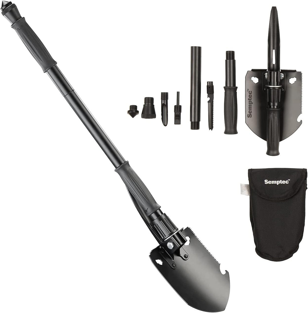 Semptec Urban Survival Technology Feuerstahl: 11in1-Multi-Werkzeug-Spaten zum Hacken, Sägen u.v.m. &