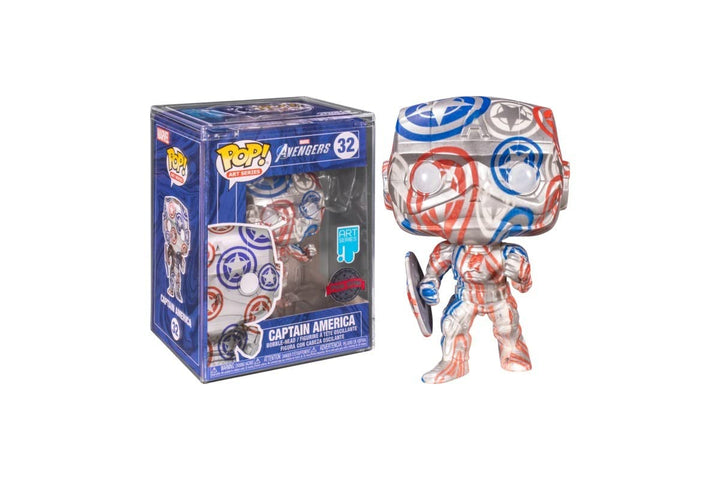 Funko Pop! Art Serie: Marvel Avengers - Captain America (Special Edition), One Size, Funko