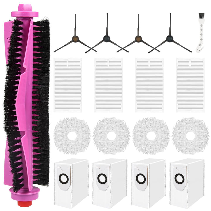 18 Stück Zubehörset für Eureka J12 Ultra Saugroboter mit 1 Hauptbürste 4 Wischtücher 4 HEPA Filter 4