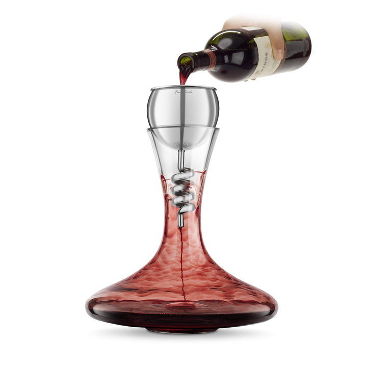 Final Touch Stainless Steel Edition TWISTER Red Wine Aerator &amp; DECANTER Weinbelüfter Weindekantier k
